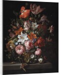 Flowers in a Glass Vase, 1704 by Rachel Ruysch