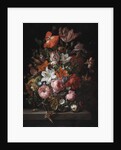 Flowers in a Glass Vase, 1704 by Rachel Ruysch