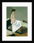 Standing nude holding a gown on her knee, 1904 by Felix Edouard Vallotton