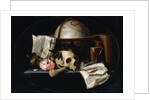 Vanitas Still Life, c.1655 by Johannes Borman