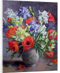 Poppies and Irises, 1991 by Anthea Durose