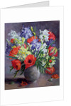 Poppies and Irises, 1991 by Anthea Durose