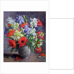 Poppies and Irises, 1991 by Anthea Durose