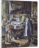 Helping with the Washing Up, 1975 by Anthea Durose