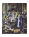 Helping with the Washing Up, 1975 by Anthea Durose