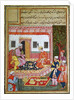 Courtiers Bringing Offerings of Fruit to a Prince, 1570-1600 by School Indian