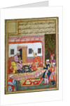 Courtiers Bringing Offerings of Fruit to a Prince, 1570-1600 by School Indian