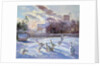 Winter Geese in Church Meadow by Timothy Easton