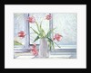 Tulips Against Moving Water by Timothy Easton