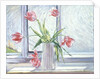 Tulips Against Moving Water by Timothy Easton