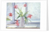 Tulips Against Moving Water by Timothy Easton