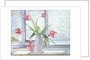 Tulips Against Moving Water by Timothy Easton