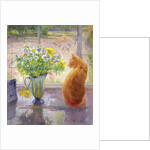 Striped Jug with Spring Flowers, 1992 by Timothy Easton