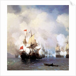 Battle in the Chios Channel, 1848 by Ivan Konstantinovich Aivazovsky