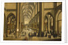 Interior of Antwerp cathedral with the Seven Sacraments, 1590 by Hendrik van Steenwyck