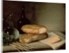 Still Life with Bread, Cheese and a Flagon of Wine by Claude Joseph Fraichot