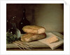 Still Life with Bread, Cheese and a Flagon of Wine by Claude Joseph Fraichot