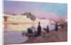 Washerwomen on the banks of the Nile by Eugene Alexis Girardet