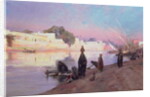 Washerwomen on the banks of the Nile by Eugene Alexis Girardet
