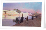 Washerwomen on the banks of the Nile by Eugene Alexis Girardet
