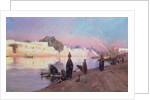 Washerwomen on the banks of the Nile by Eugene Alexis Girardet
