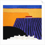 Sheep and Lavender Fields, 2004 by Eithne Donne