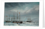 The Jane, Viewforth and Middleton fast in the ice, 1835 by Thomas A. Binks