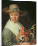 Girl with a Rooster by Jacob Gerritsz Cuyp