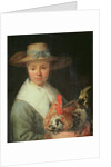 Girl with a Rooster by Jacob Gerritsz Cuyp