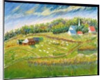 Farm with Sheep, Les Eboullement by Patricia Eyre