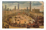 Festival in the Piazza del Campo, Siena by Vincenzo Rustici