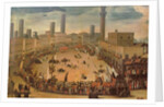 Festival in the Piazza del Campo, Siena by Vincenzo Rustici