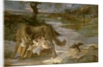 The She-Wolf Suckling Romulus and Remus by Agostino Annibale (1560-1609) & Ludovico (1555-1619) Carracci