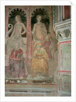 The Church Militant and Triumphant, in the Spanish Chapel, detail of Rhetoric, Cicero, Grammar and Aelius Donatus, 1366-68 by Andrea di Bonaiuto