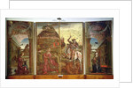Polyptych depicting St. George and the Dragon and the Annunciation, 1469 by Cosimo Tura