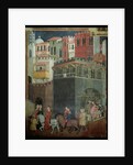 Effects of Good Government in the City, detail of architecture and citizens, 1338-40 by Ambrogio Lorenzetti