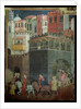 Effects of Good Government in the City, detail of architecture and citizens, 1338-40 by Ambrogio Lorenzetti