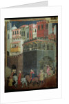 Effects of Good Government in the City, detail of architecture and citizens, 1338-40 by Ambrogio Lorenzetti