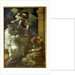 St. Francis in Ecstasy and St. Benedict with an Angel Musician, 1620 by Guercino