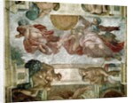 Sistine Chapel Ceiling: Creation of the Sun and Moon, 1508-12 by Michelangelo Buonarroti