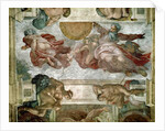 Sistine Chapel Ceiling: Creation of the Sun and Moon, 1508-12 by Michelangelo Buonarroti