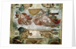Sistine Chapel Ceiling: Creation of the Sun and Moon, 1508-12 by Michelangelo Buonarroti