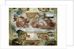 Sistine Chapel Ceiling: Creation of the Sun and Moon, 1508-12 by Michelangelo Buonarroti