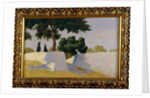 Landscape with white walls by Damaso Bianchi
