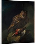 An owl with its prey by Unknown Artist