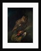 An owl with its prey by Unknown Artist