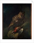 An owl with its prey by Unknown Artist