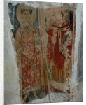 A deacon saint and a bishop saint by Byzantine School