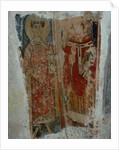 A deacon saint and a bishop saint by Byzantine School