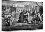 One of the miracles of St. Bartholomew, who prevents a column from falling, 1610 by Domenichino